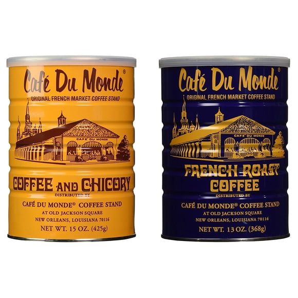 Paquete de Café Cafe Du Monde French Roast 425g y 368g
