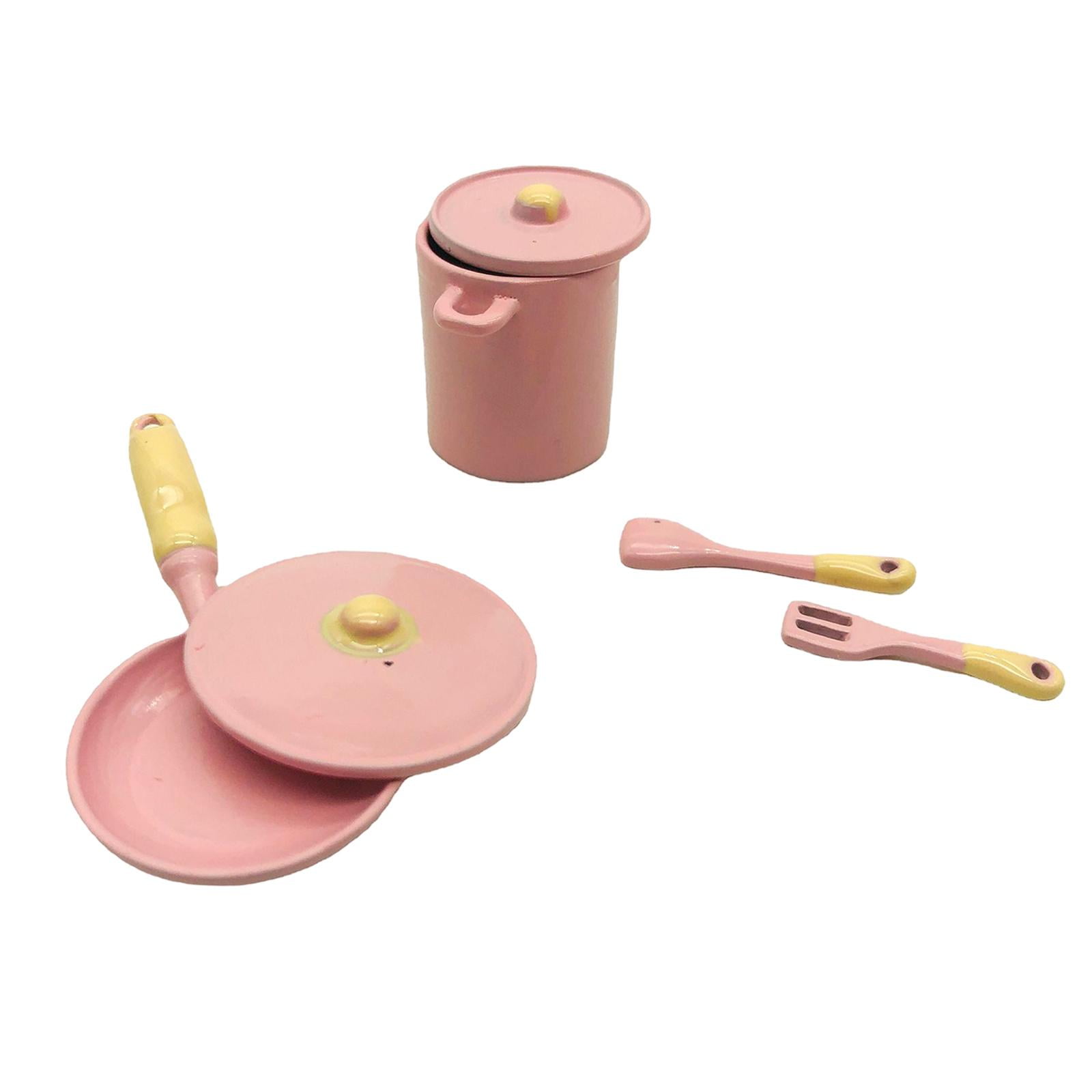 Bothyi - Utensilios De Cocina Para Casa De Muñecas A Escala 1:12 Para Niños Unisex 5 6 Regalos De Cumpleaños Rosa