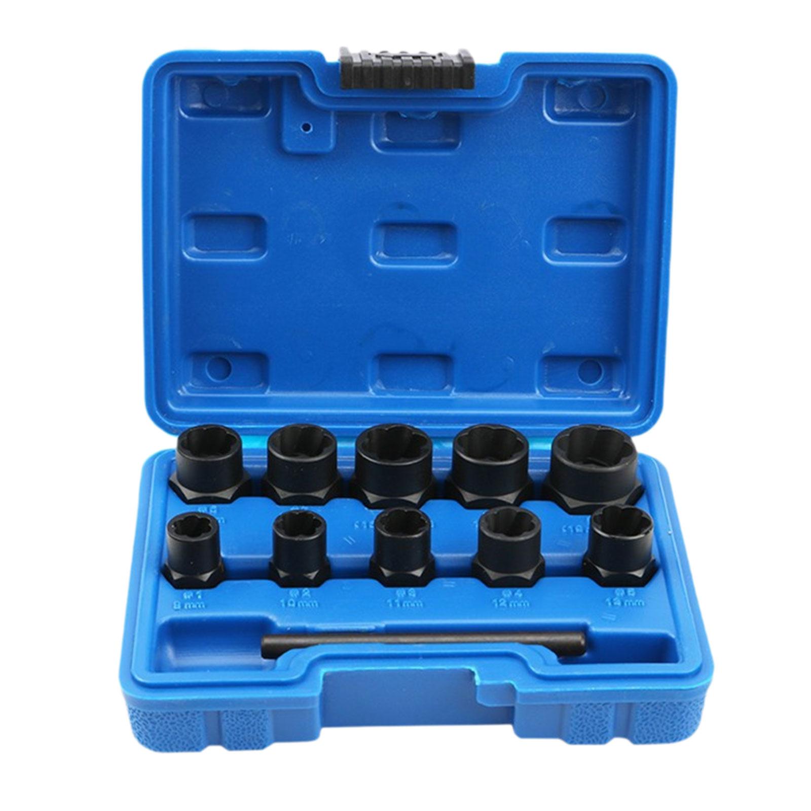 Magideal - Kit De Dados De Extracción De Tornillos Dañados, Dado De Extracción De Tuercas Y Pernos Multiusos, Herramienta Portátil De Extracción De Pernos Rotos