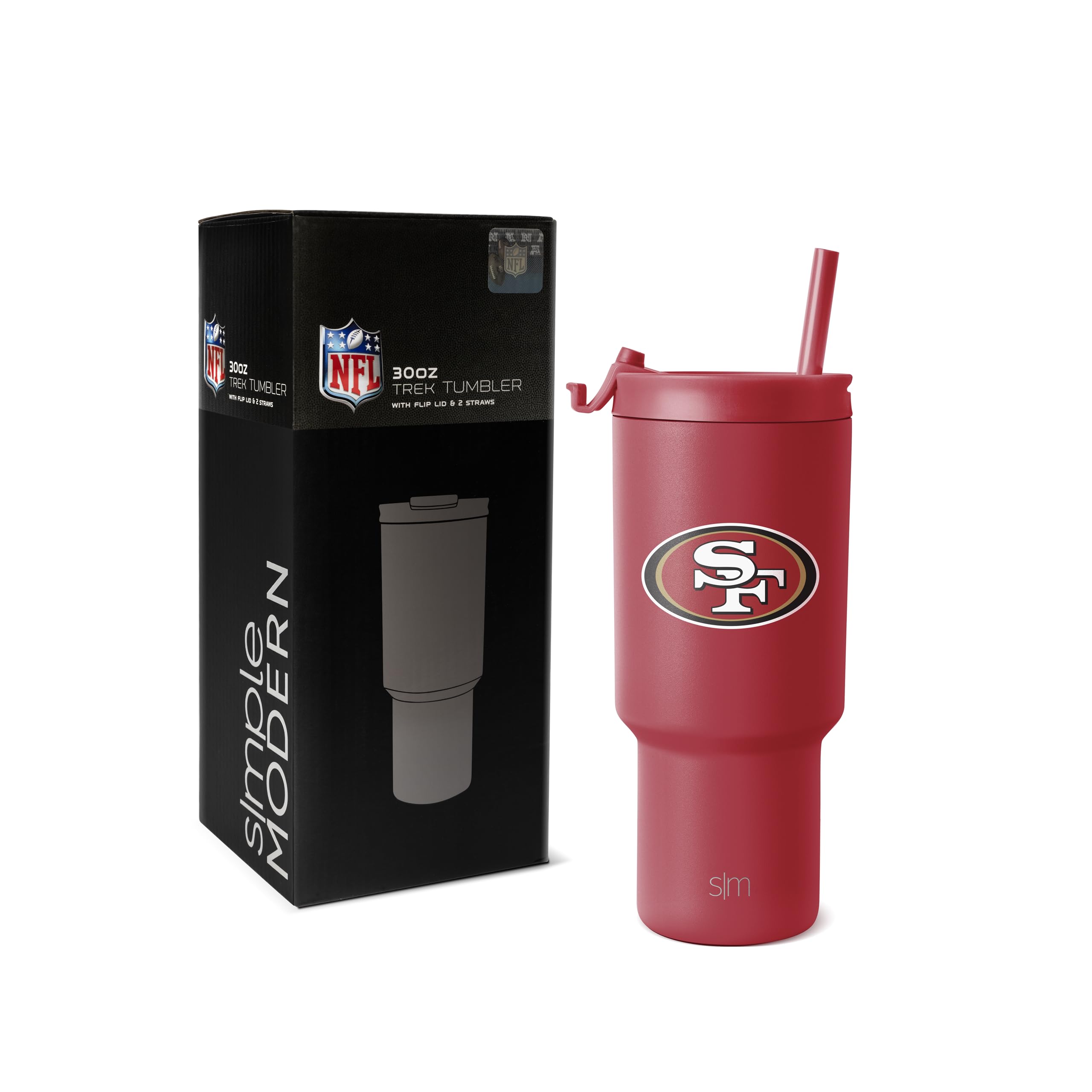 Vaso Simple Modern Nfl San Francisco 49Rs, 900 Ml, Acero Inoxidable