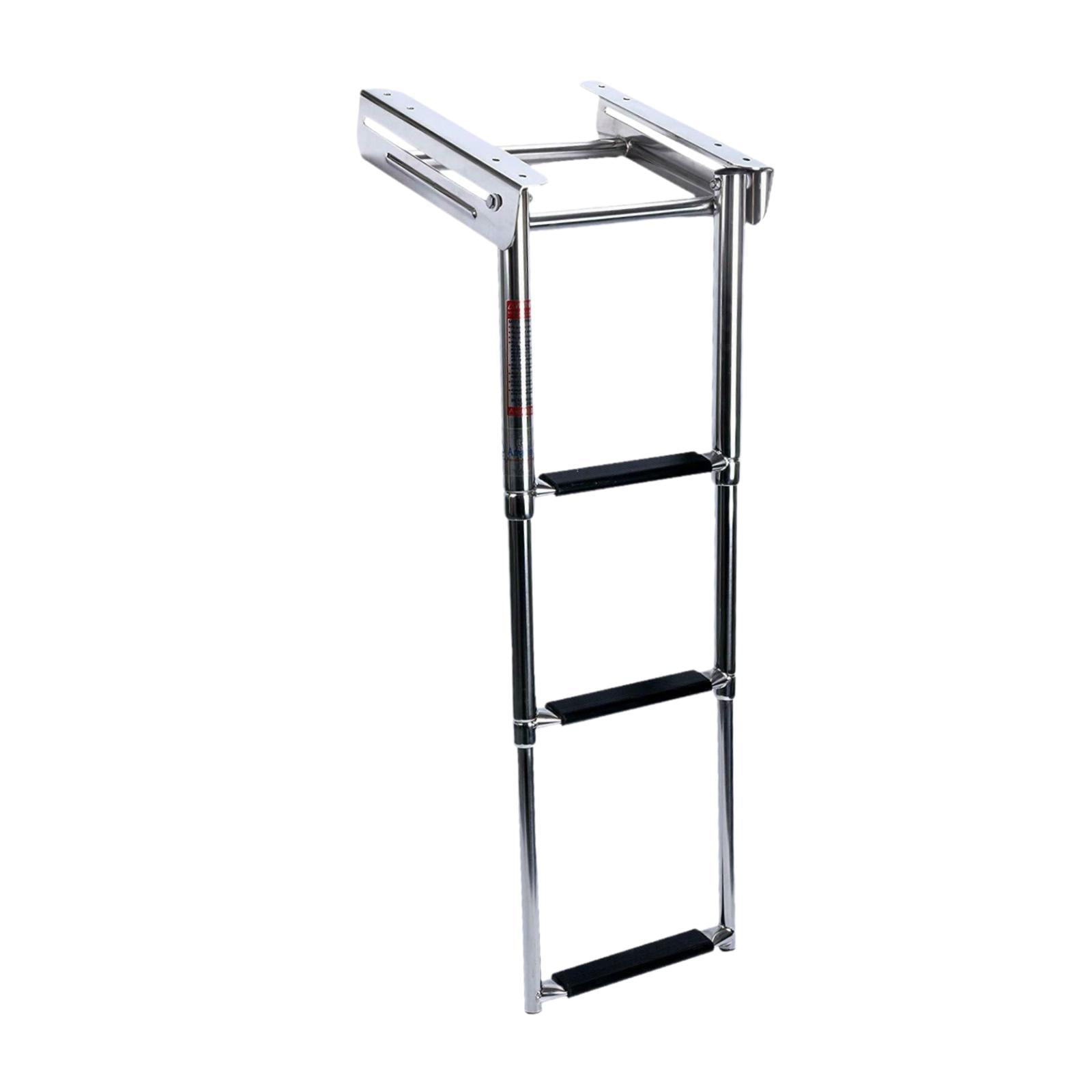 Ioensy - Escalera Para Barcos Pontón, Escalera Plegable Antideslizante, Escalera Para Barcos De 3 Escalones
