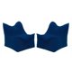 thumbnail image 1 of Set Poufs Potter 2 Cuerpos Felpa Azul Marino, 1 of 6