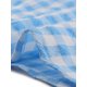 thumbnail image 5 of Agnes Orinda Blusas de verano de los años 50 para mujer de talla grande con estampado de cuadros de colegio, escote corazón, manga corta abullonada y botones decorativos, talla 4X, azul, 5 of 6