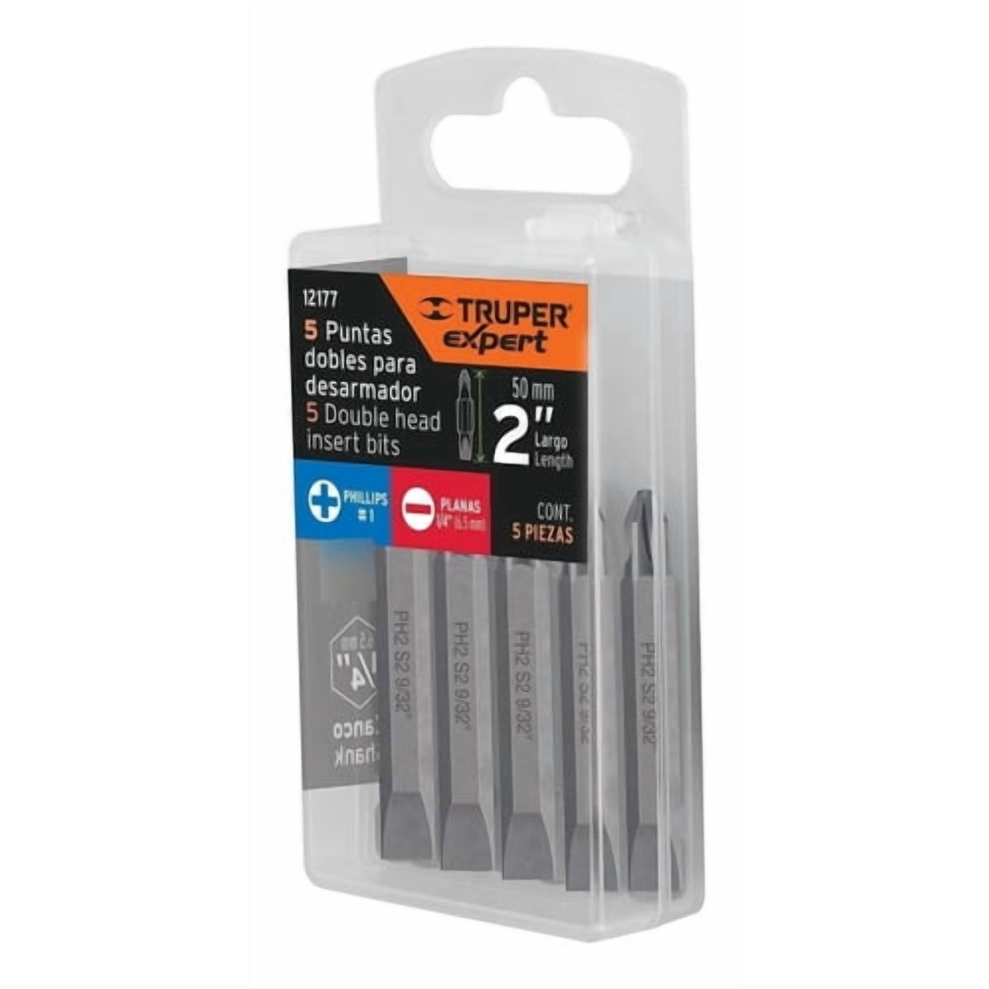 Expert - Juego 5 Puntas Dobles Phillips Y Planas 2 Truper #pude-4201