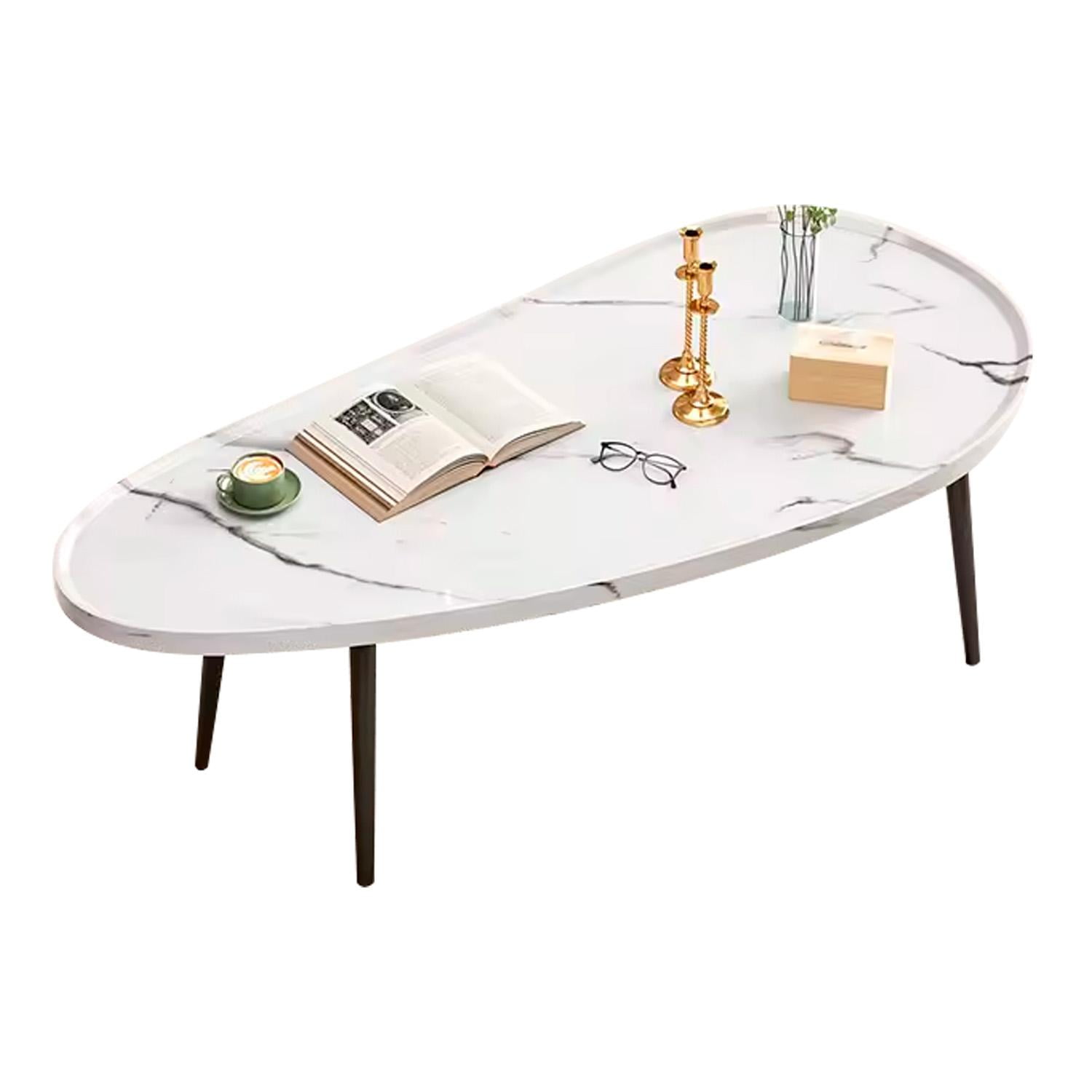 Global Latin Group - Mesa De Centro En Madera Y Metal – Diseño Sofisticado Y Funcional Blanco