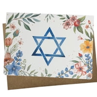 Whitman And Daughter - Tarjeta De Condolencias Con Diseño Floral Judío De Whitman Y Su Hija