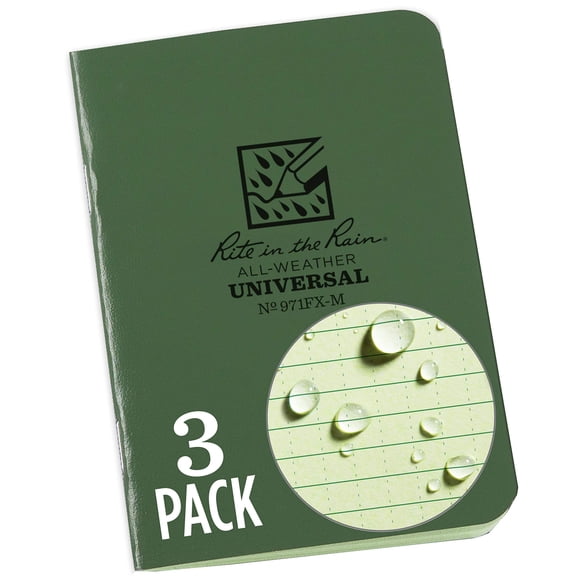 Cuaderno Rite in the Rain 8 cm × 12 cm Verde (Pack de 3)