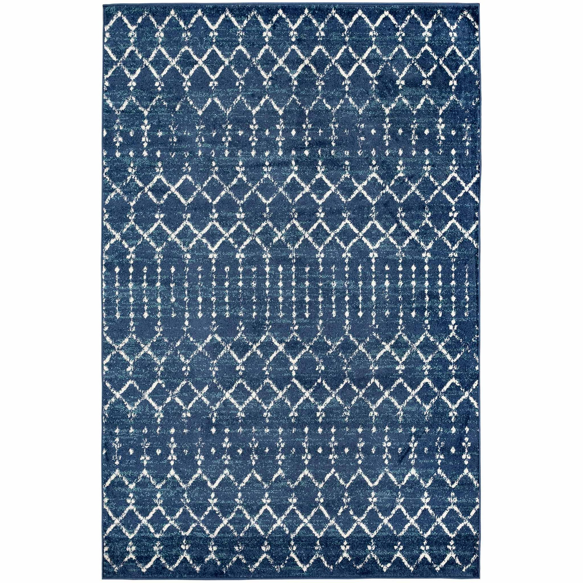 Deco2day - Alfombra Geil Moh101a-5-bw-5x8 - 160 X 230 Cm - Azul Marino