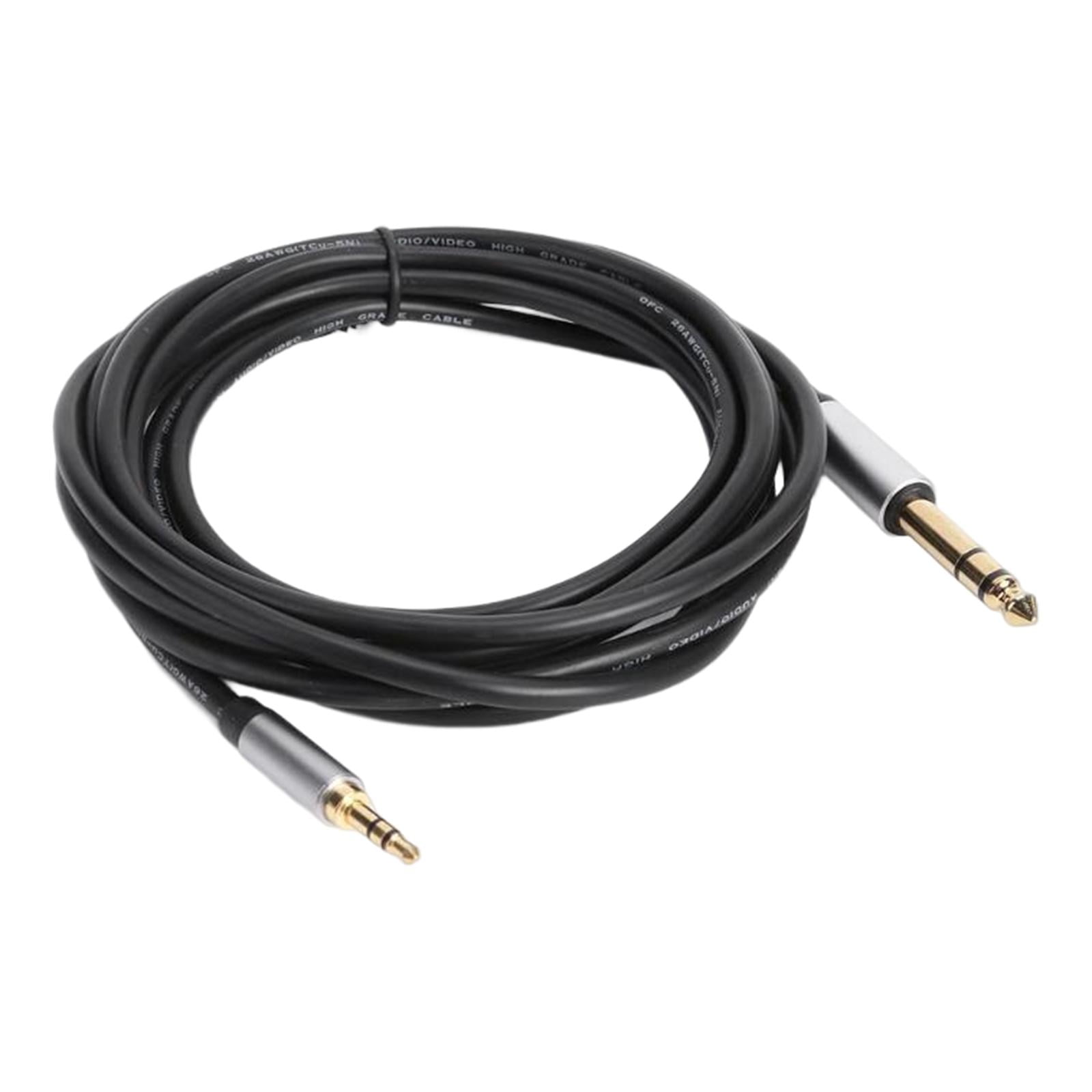 Magideal - Cable De Audio De 3 5 Mm A 6 35 De Audio Estéreo Jack Estéreo Cable Adaptador 1 8 A 1 4 Para Amplificadores De Altavoz 0 3m 03 M