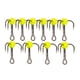 thumbnail image 1 of Set 10 Jigs de Pesca Fiocias Bait Bass Pesado Amarillo, 1 of 5