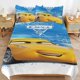 thumbnail image 4 of Cars Lightning McQueen Boys 3 Piece Bedding with 1 Flat Sheet And 2 Pillowcases Twin Bed Sheets, 4 of 5