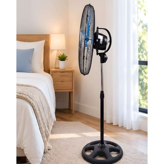 Mylhogar - Ventilador De Pedestal 18 Pulgadas Con Hélice De 5 Aspas