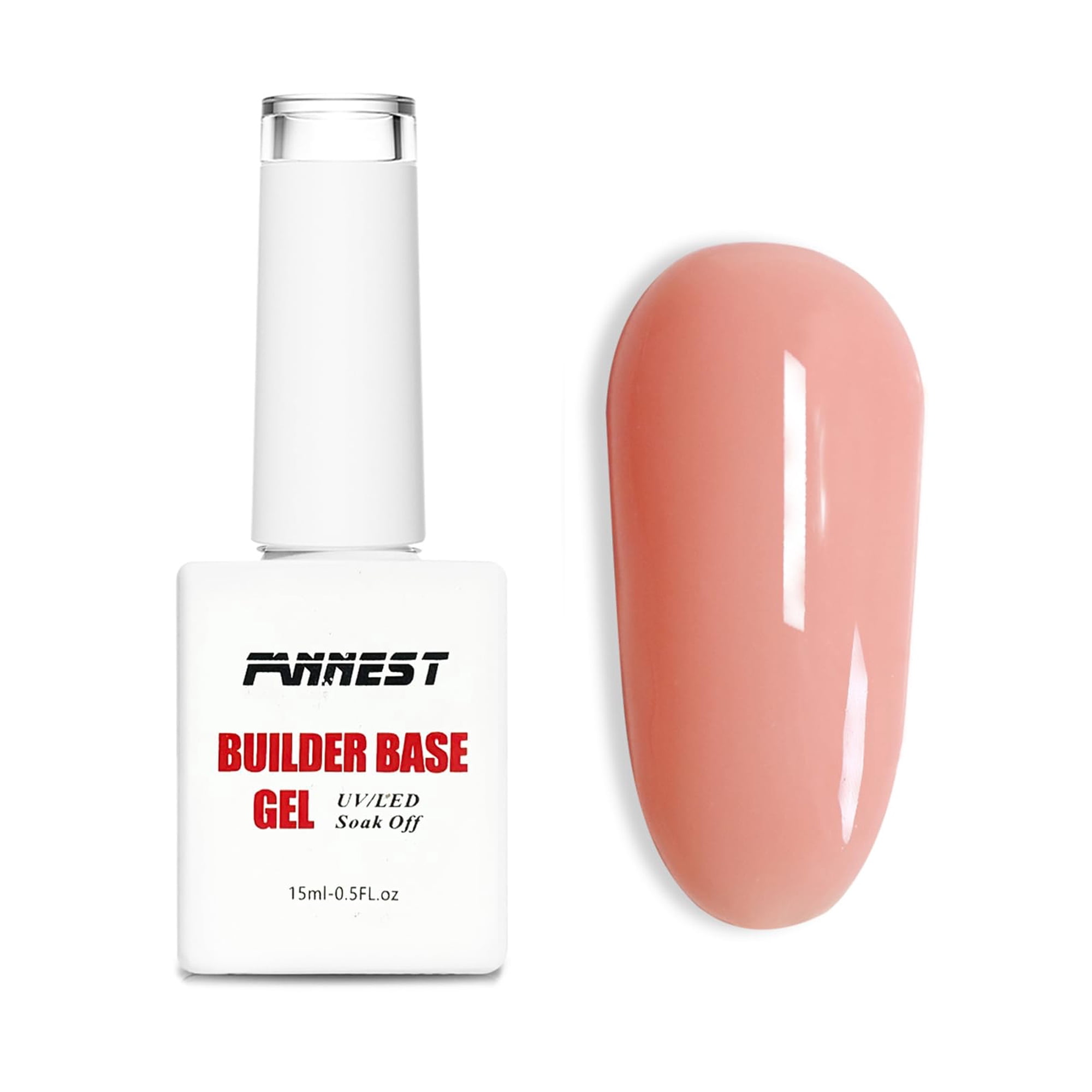 Set De Esmaltes En Gel Fannest Rubber Base 8 En 1 Builder, 15 Ml (rosa Transparente)