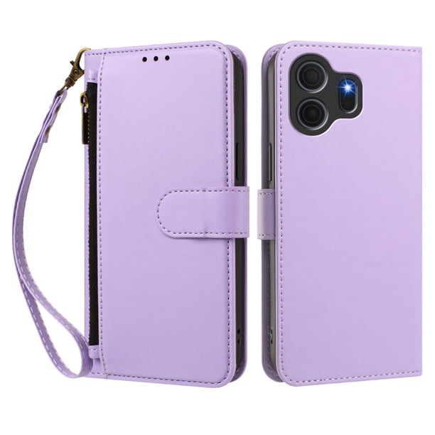 Funda Tipo Billetera para TCL NxtPaper 70 Pro con Soporte y Bolsillo con Cierre Morado