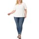 thumbnail image 2 of Agnes Orinda Blusas de Talla Grande para Mujeres con Mangas Cortas Abullonadas Cuello Redondo Camisas Plisadas Blusas Túnica 3X Blanco, 2 of 6