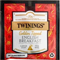 Twinings - 30 Bolsas Piramidales Para Desayuno Inglés Con Punta Dorada De La Colección Discovery De Tea Twining