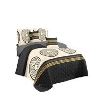 Genérico - Quilt Cubrecama De Verano 2 Plazas Beige 02