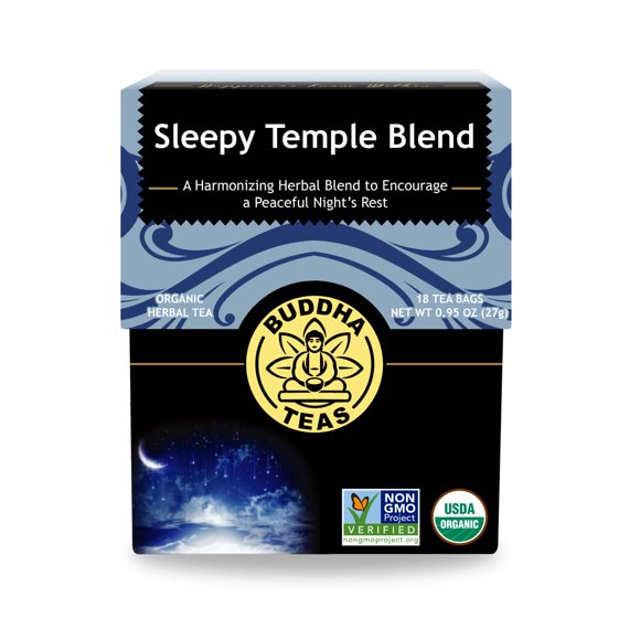 Buddha Teas – Mezcla Sleepy Temple – 18 bolsas de té orgánicas