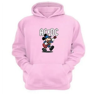 Genérico - Polerón Canguro Raton Acdc Rosa Talla S Unisex