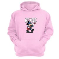 Genérico - Poleron Canguro Raton Acdc Rosa Talla L Unisex