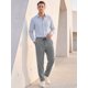 thumbnail image 2 of Pantalones de pana con cintura de cordón y patrón de rayas en parches para hombre INSPIRE CHIC 34 Gris, 2 of 6