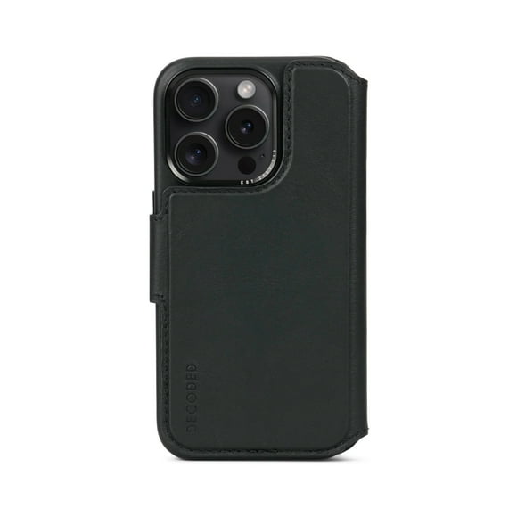 Funda Cuero Wallet Con Magsafe Iphone 15 Pro Negro