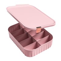 Magideal - Divisor De Organizadores De Ropa Interior, Organizadores De Guardarropa, Contenedores De Almacenamiento De Ropa Y Armario, Caja De Almacenamiento Para 10 Rejillas Rosa