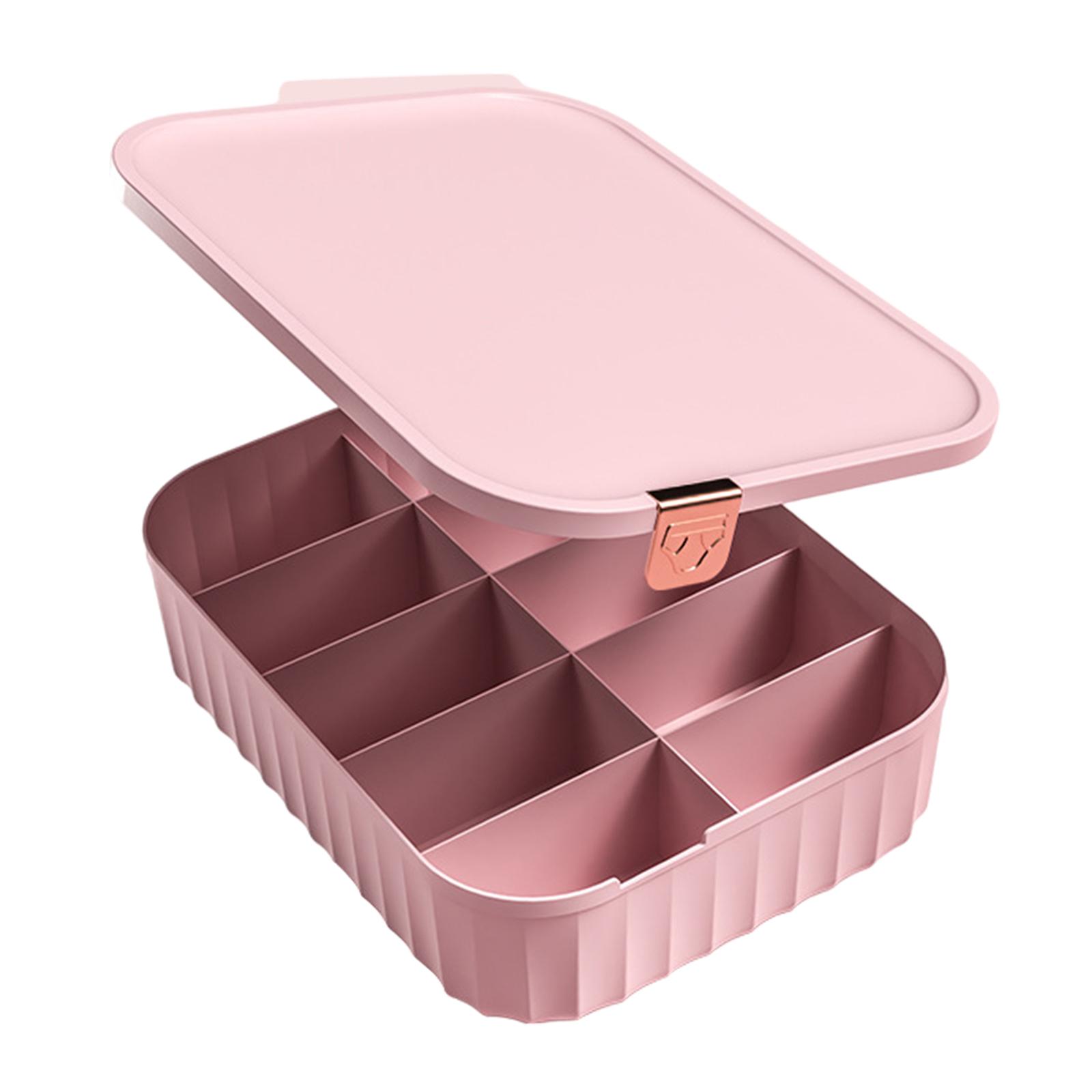 Magideal - Divisor De Organizadores De Ropa Interior, Organizadores De Guardarropa, Contenedores De Almacenamiento De Ropa Y Armario, Caja De Almacenamiento Para 10 Rejillas Rosa