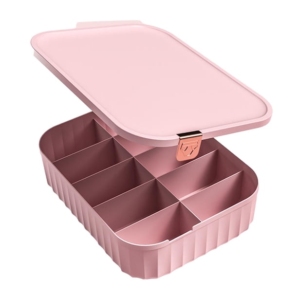 Divisor de organizadores de ropa interior, organizadores de guardarropa, contenedores de almacenamiento de ropa y armario, caja de almacenamiento para 10 Rejillas Rosa