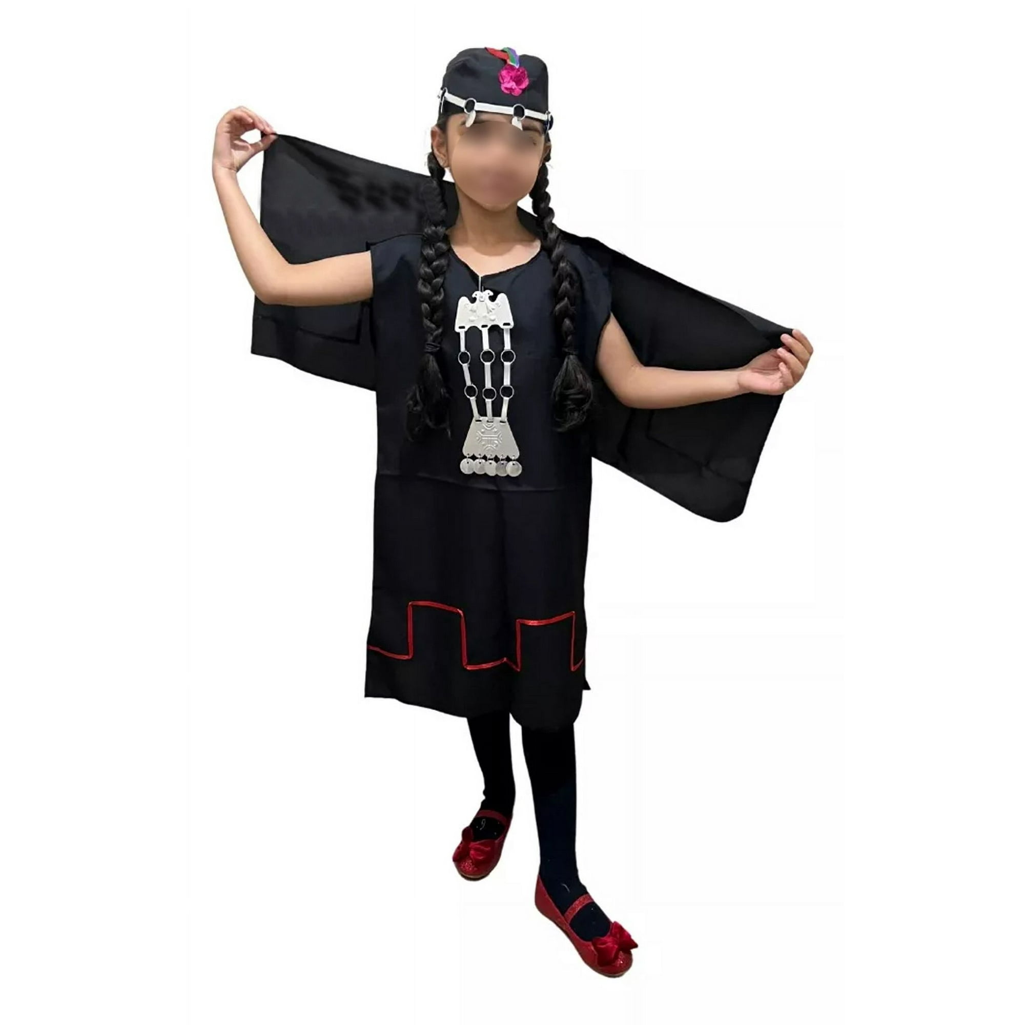 Tododisfraceschile - Disfraz Traje Mapuche Niña Completo Talla 10