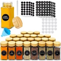 24 Frascos De Especias Con Tapa De Bambú Tarros Condimentos