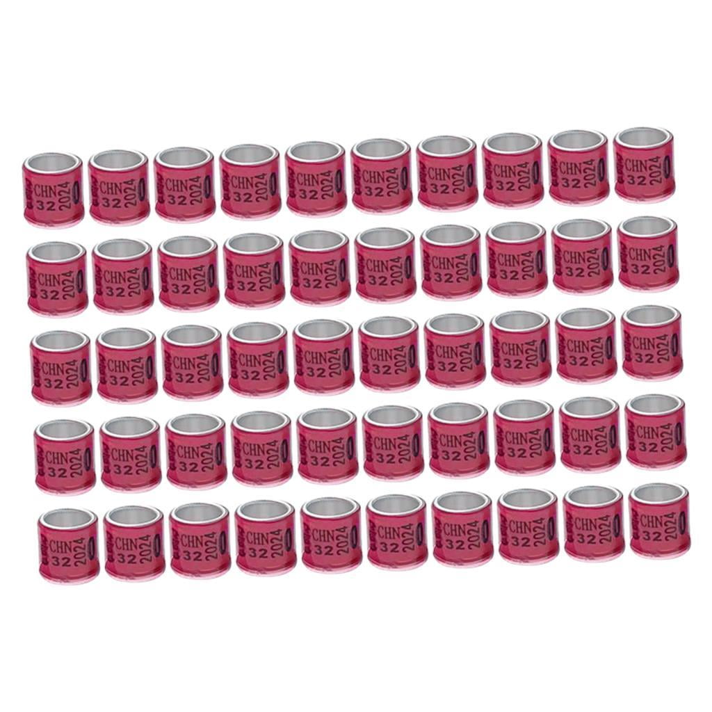 50x 2024 Anillos Para Patas De Paloma, Bandas Para Pies De Pájaro Para Canario Bantam Finch