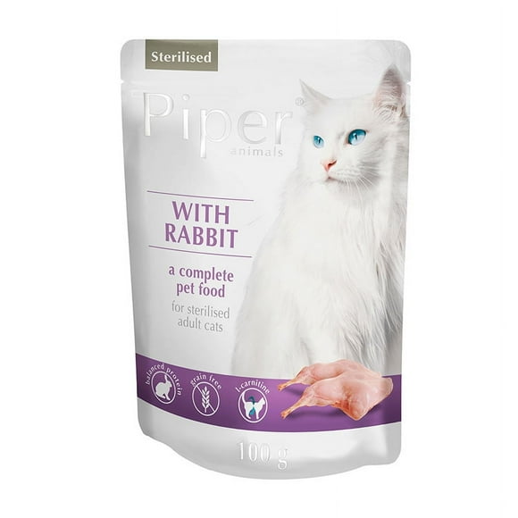 Piper - Alimento Húmedo Gato Adulto Conejo Sobre 100 GR