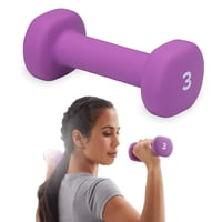 Mancuerna Gaiam Con Revestimiento De Neopreno De 1,4 Kg, Color Morado, Para Gimnasio En Casa