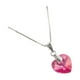 thumbnail image 3 of Collar De Plata Corazón Cristal Rosa, 3 of 3