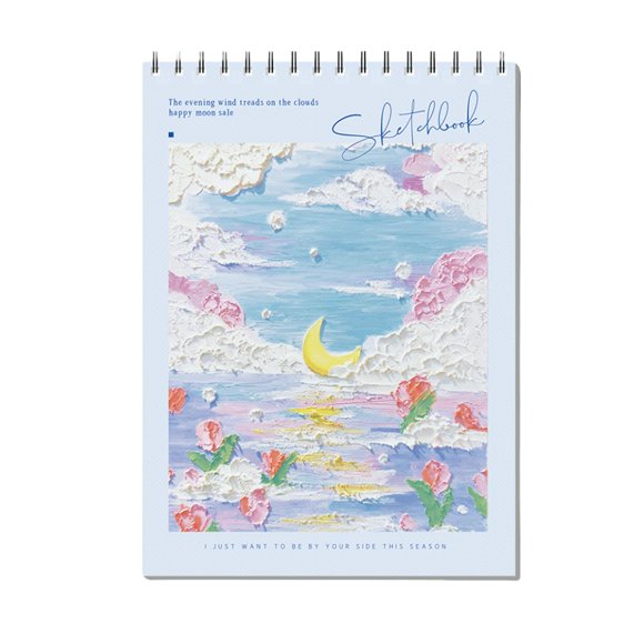 Cuaderno de bocetos EOREA 8x11,5 cm Azul 45 hojas con espiral