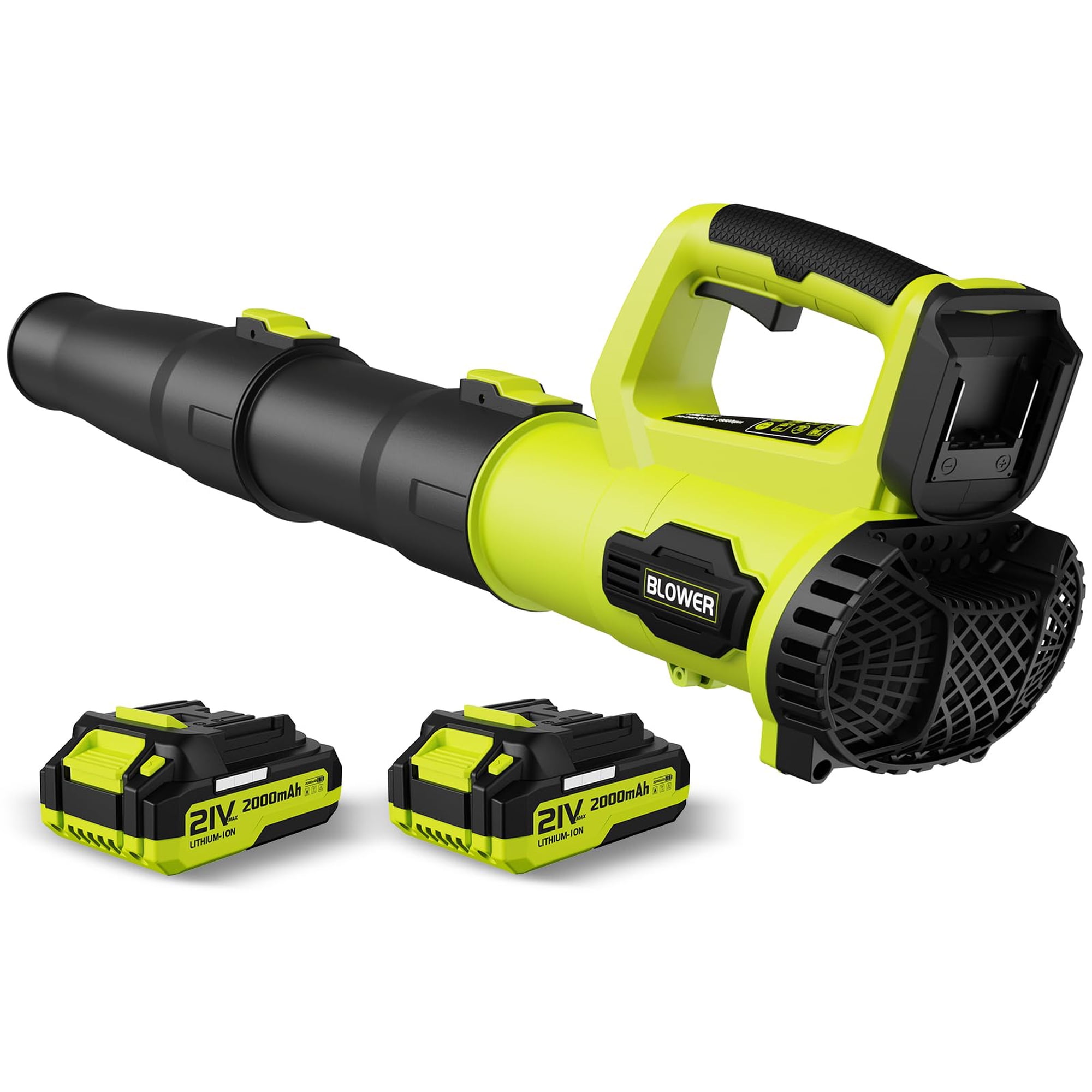 Soplador De Hojas Inalámbrico Leapul 21v Con 2 Baterías De 2.0ah