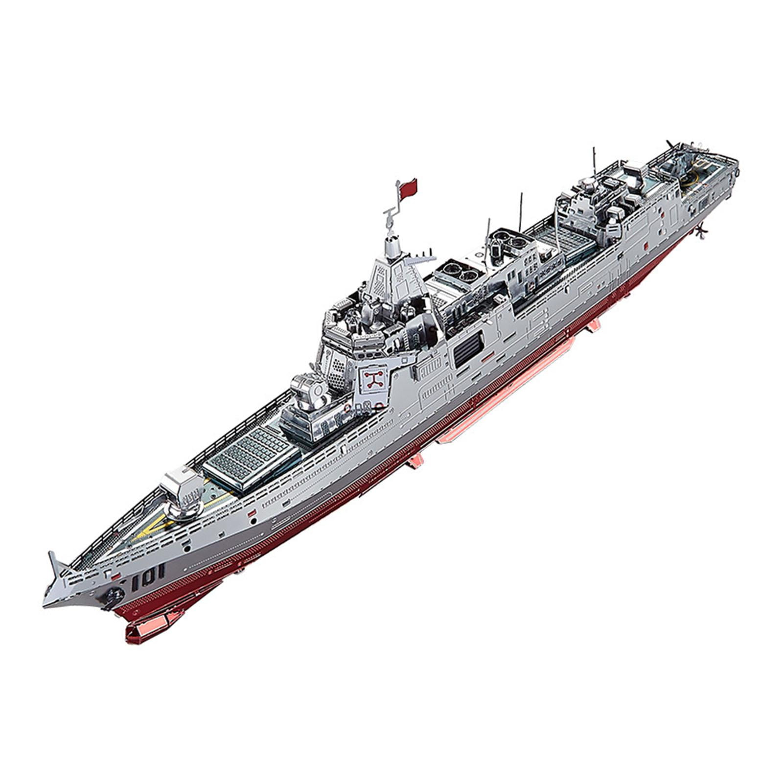 Magideal - Rompecabezas 3d De Metal, Modelo De Embarcación 3d, Kits De Construcción, Modelo Regalo Ensamblado A Mano, Modelo De Barco 1/1000, Juguete Para Niños, 18cm X 25cm X 55cm