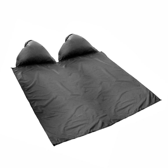 Cojín de asiento impermeable para dormir con funda de almohada Picnic Mat Carry Bag Black