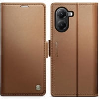 Caseme Tipo Cartera Xiaomi Poco X7 Pro Con Cierre Magnético, Rfid, Tarjetero, Soporte, Carga Inalámbrica