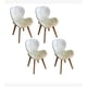 thumbnail image 1 of Pack 4 Sillas Mariposas Ecocuero Blanco, 1 of 2