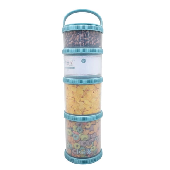 Set de 4 contenedores herméticos para snacks, color surtido