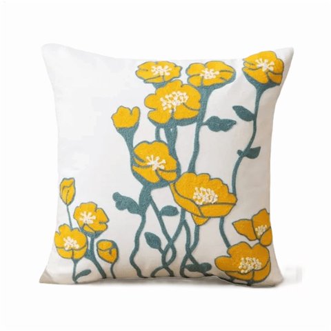 Genérico - Fundas De Cojines Bordadas A Elección 45X45 Diseño 33 Color Blanco