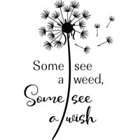 Rienda Libre Graphics - Frase Deco Some See A Weed Some See A Wish Fr-11124
