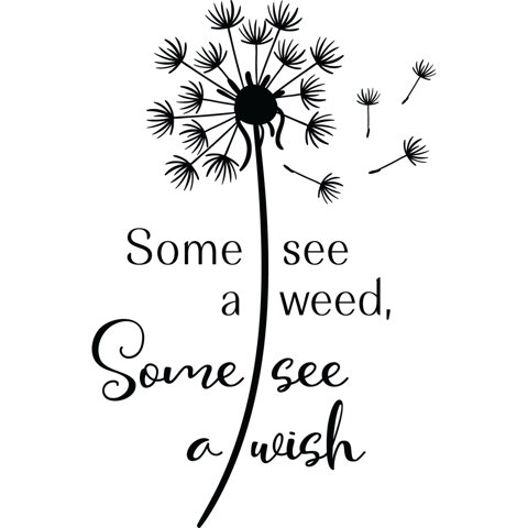 Rienda Libre Graphics - Frase Deco Some See A Weed Some See A Wish Fr-11124