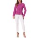 thumbnail image 2 of INSPIRE CHIC Chaquetas de Mezclilla para Mujer con Botones, Dobladillo Peplum, Mangas Largas, Chaquetas de Jean Cortas, Rosa Fucsia S, 2 of 6