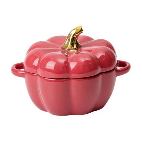 Bothyi - Vajilla Con Forma De Calabaza, Bonita Con Mango De Doble Oreja Para Fiesta, Hogar, Halloween, Rojo