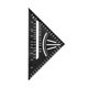 thumbnail image 2 of Regla Triangular Cuadrada De Carpintero De Aleación De Aluminio Para Marco De Maquinista De Techos Métrico Negro, 2 of 5