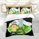 thumbnail image 5 of Rick y Morty: El Anime Conjunto de sábanas temático, trío de piezas, cómodo y amigable con la piel, diseño único, regalo de decoración para el hogar para familiares, amigos y fans,173cm *218cm, 5 of 6