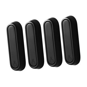 Bothyi - Ganchos De Pared Plegables Para Baño, 4 Piezas, Resistentes, Accesorio De Cocina, Giratorio 90°, Color Negro